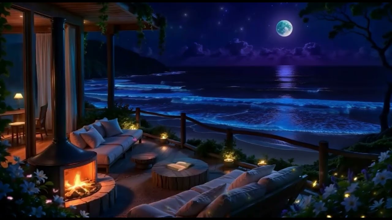 Peaceful Ocean Nights For Instant Sleep &bull; Gentle Piano Waves to Release Anxiety