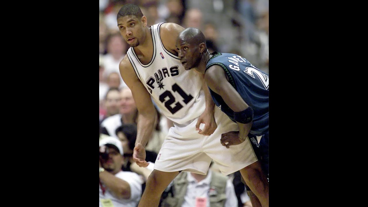 Tim Duncan vs Kevin Garnett / 2001 NBA Playoffs 1round Game 1