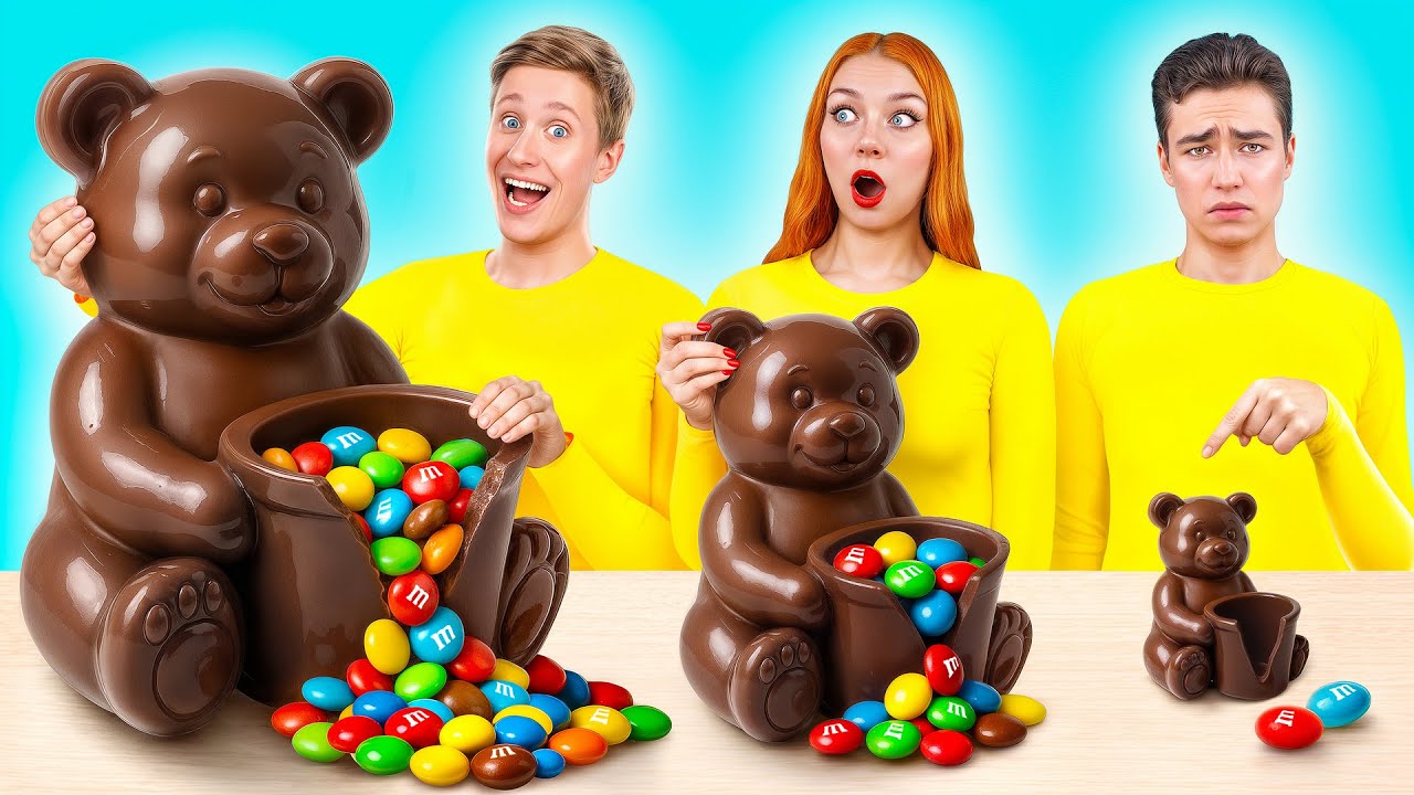 Большая, Средняя или Маленькая Тарелка Челлендж | Удивительные Лайфхаки и Хитрости от Candy DO