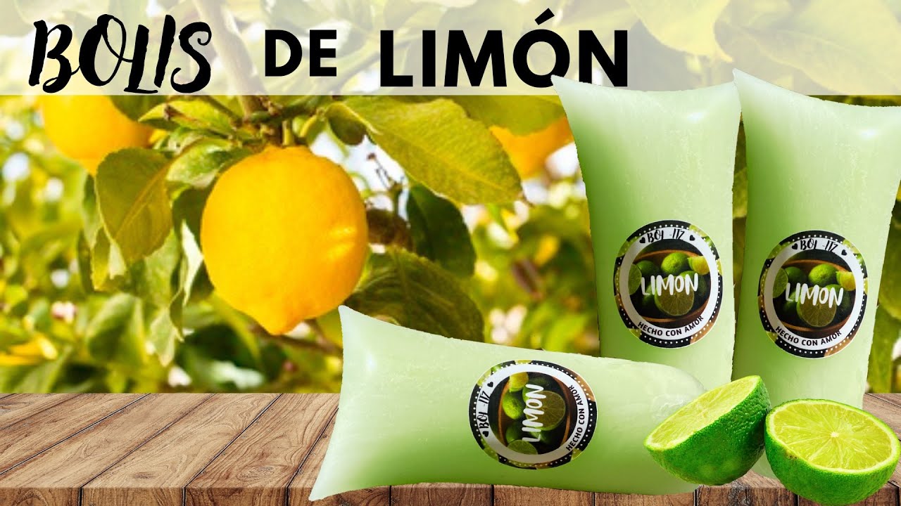 BOLIS DE LIMÓN NATURAL a base de agua |receta FACIL Y ECONOMICA NO se amargan y quedan como helado