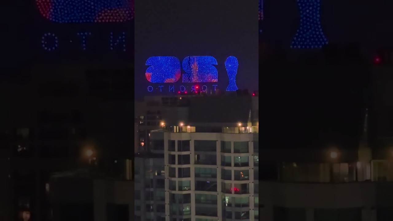 Drone Show Spotted Over Toronto Ahead of World Cup
