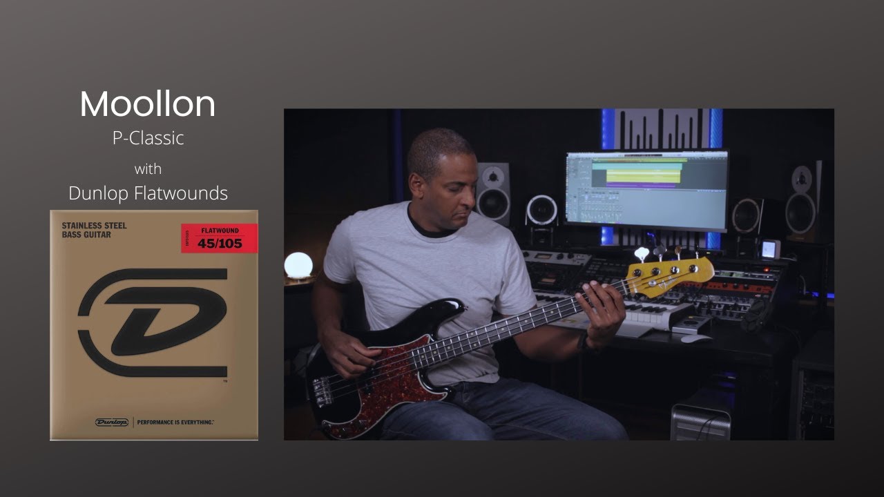 Moollon P-Classic-Dunlop Flatwound- #moollonpclassic #dunlopstrings  #pbass