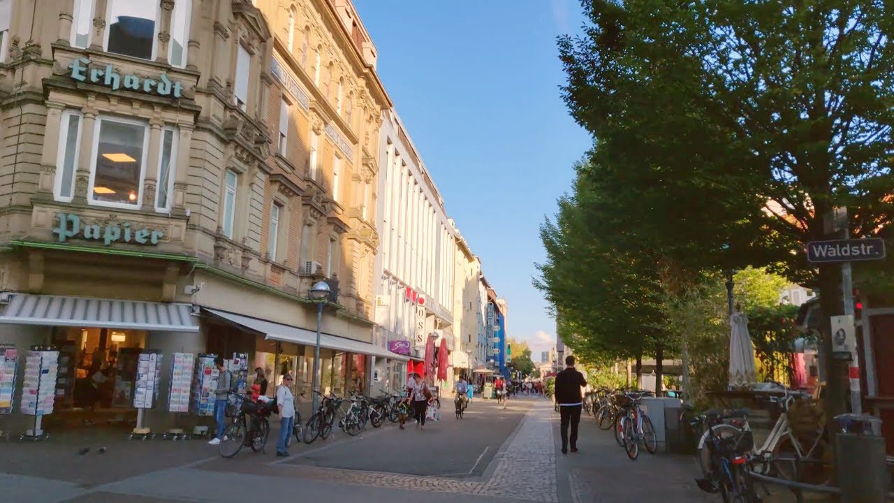 [4K] Karlsruhe 🌸 Europaplatz zum Naturkundemuseum