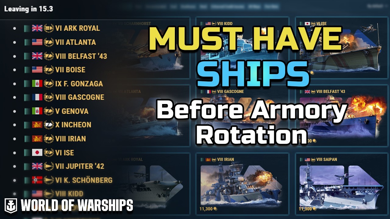 Must Have Ships To Get Before Armory Rotation in Patch 15.3