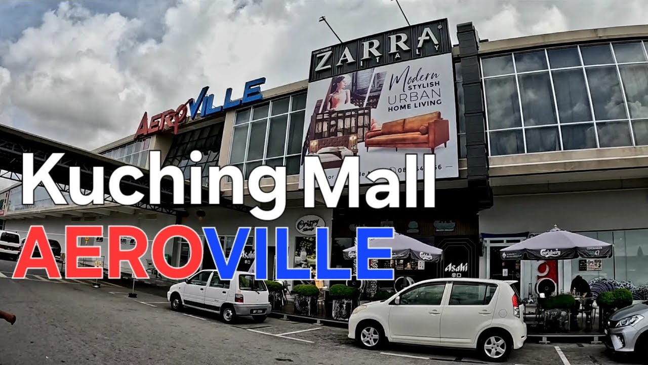 Kuching AEROVILLE MALL Full Tour🤩Nice mall gais🤩Boleh santai santai jalan jalan sini. No stress🤭😅