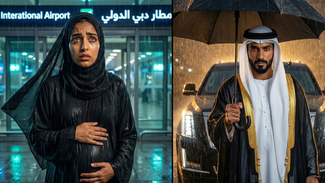 متروكة في المطار، حامل وتحت المطر، حتى يقول لها شاب مليونير: سأساعدك.