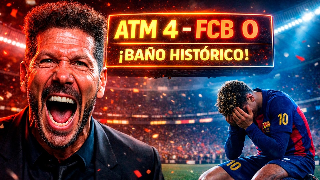 ¡HISTÓRICO! El Atleti HUMILLA al Barça con un 4-0 que paraliza el fútbol español 🔴⚪