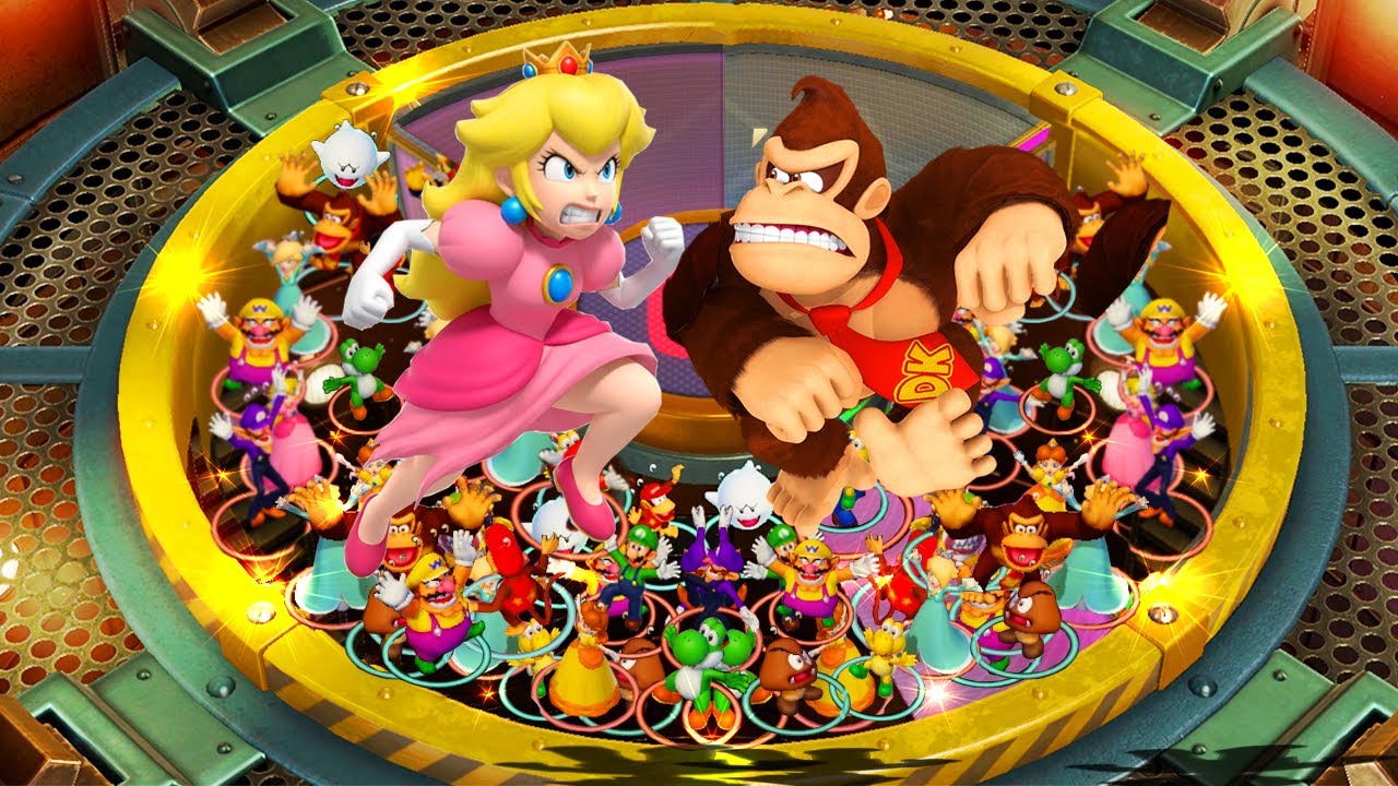 Super Mario Party - Beauty and the Beast - Donkey Kong and Peach vs Bowser and Rosalina