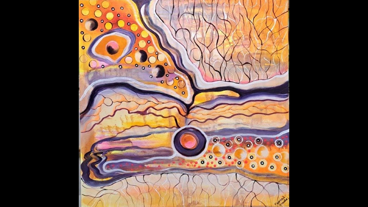 intuïtief abstract schilderen met acryl nr 49 van 50 door Atelier Typisch Tineke