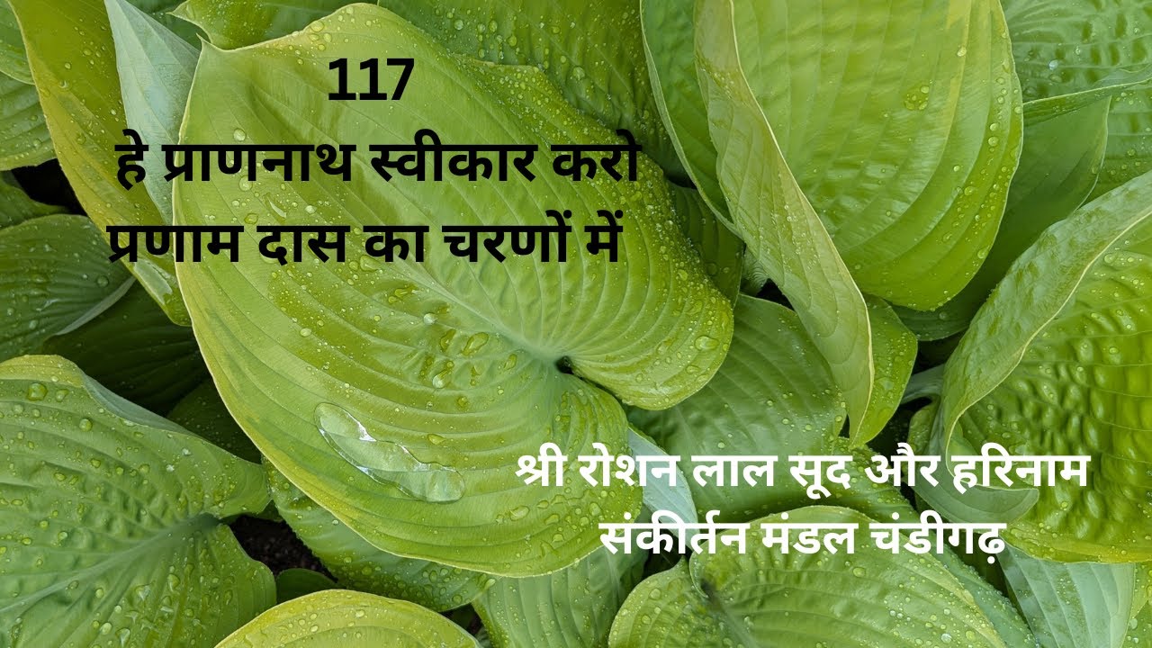 117 हे प्राणनाथ स्वीकार करो प्रणाम दास का चरणों में   श्री रोशन लाल सूद और हरिनाम संकीर्तन मंडल चंडी