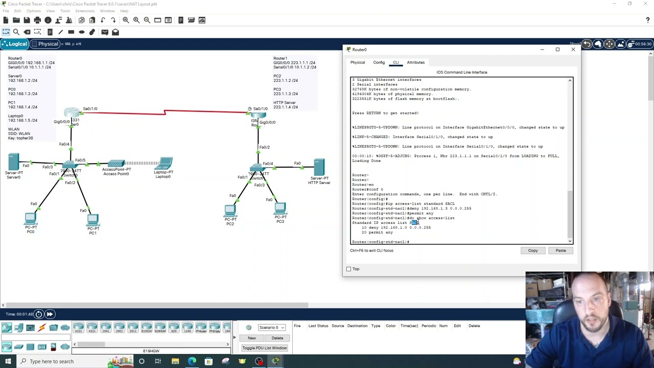 Configure a Standard ACL on a Router using Cisco Packet Tracer | IPvChris