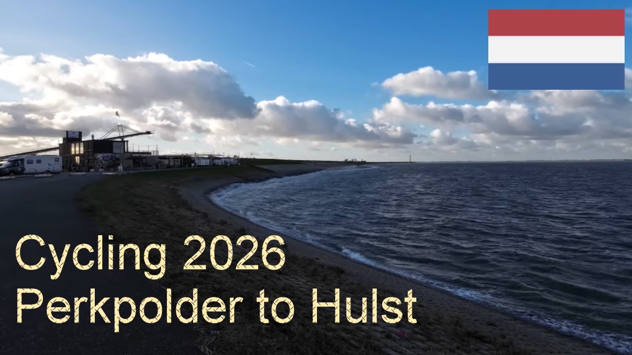 Cycling from Perkpolder Beach to Downtown Hulst Netherlands