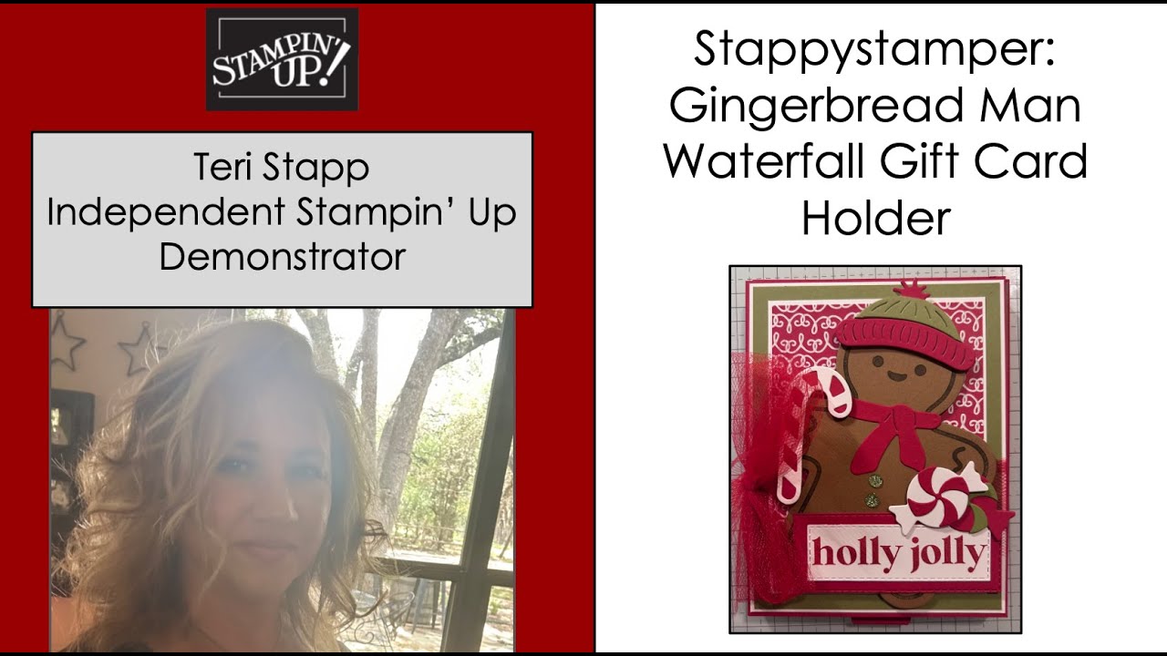 Stappystamper: Don't Miss This One! Gingerbread Man Waterfall Gift Card Holder