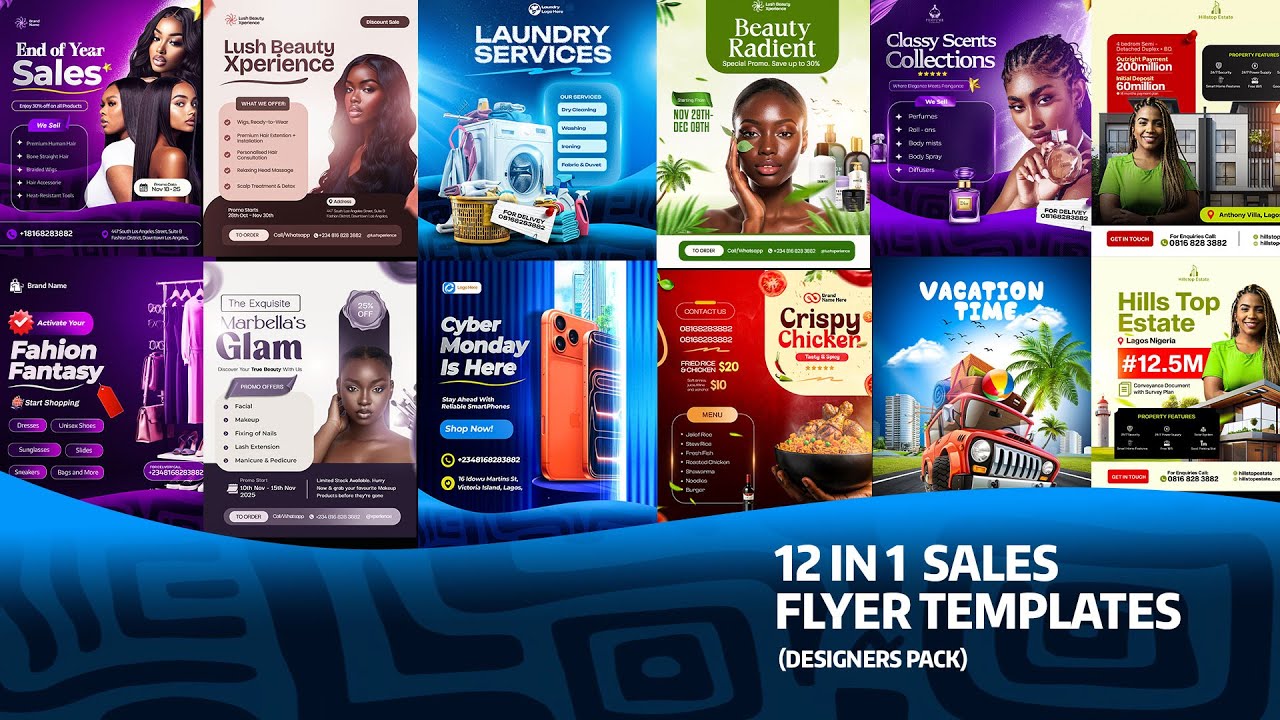 12-in-1 High-Converting Sales Flyer Templates For Designers (PSD)
