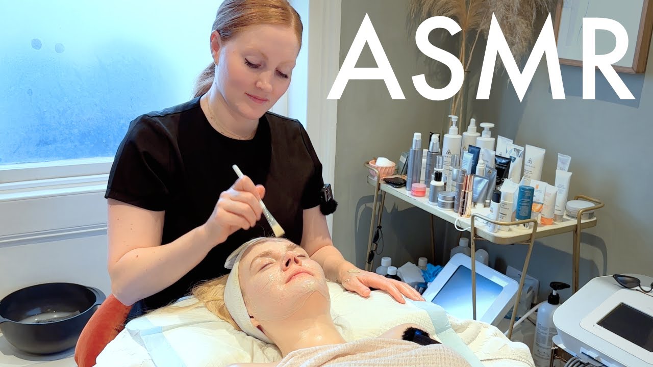 ASMR steam, extractions, facial massage and LED (Unintentional ASMR, real person ASMR)