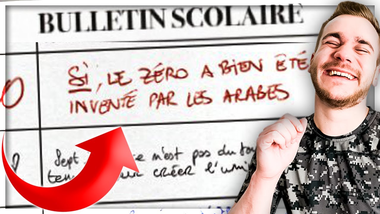 LES BULLETINS SCOLAIRES DES ÉLÈVES LES PLUS DRÔLES !