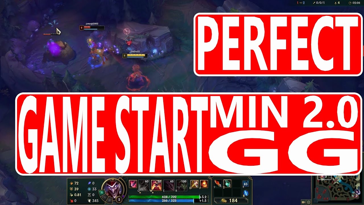 SHACO LVL 2 INVADE - PERFECT GAME START OF LOL