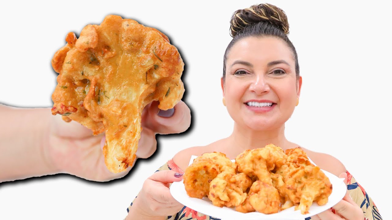 EMPANEI E FRITEI A COUVE-FLOR E DESSE JEITO NEM SUJA A MÃO