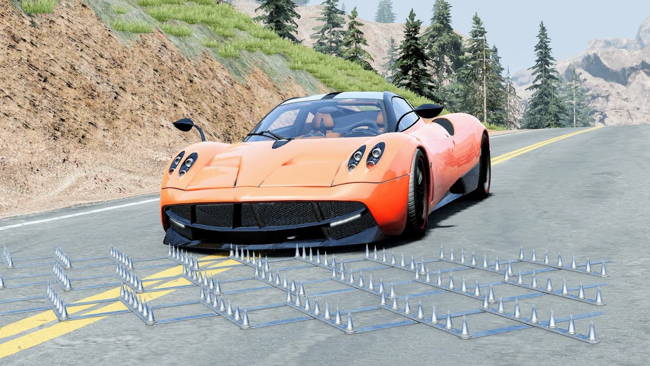 Spike Strip High Speed Crashes #60 – BeamNG Drive | CrashBoomPunk