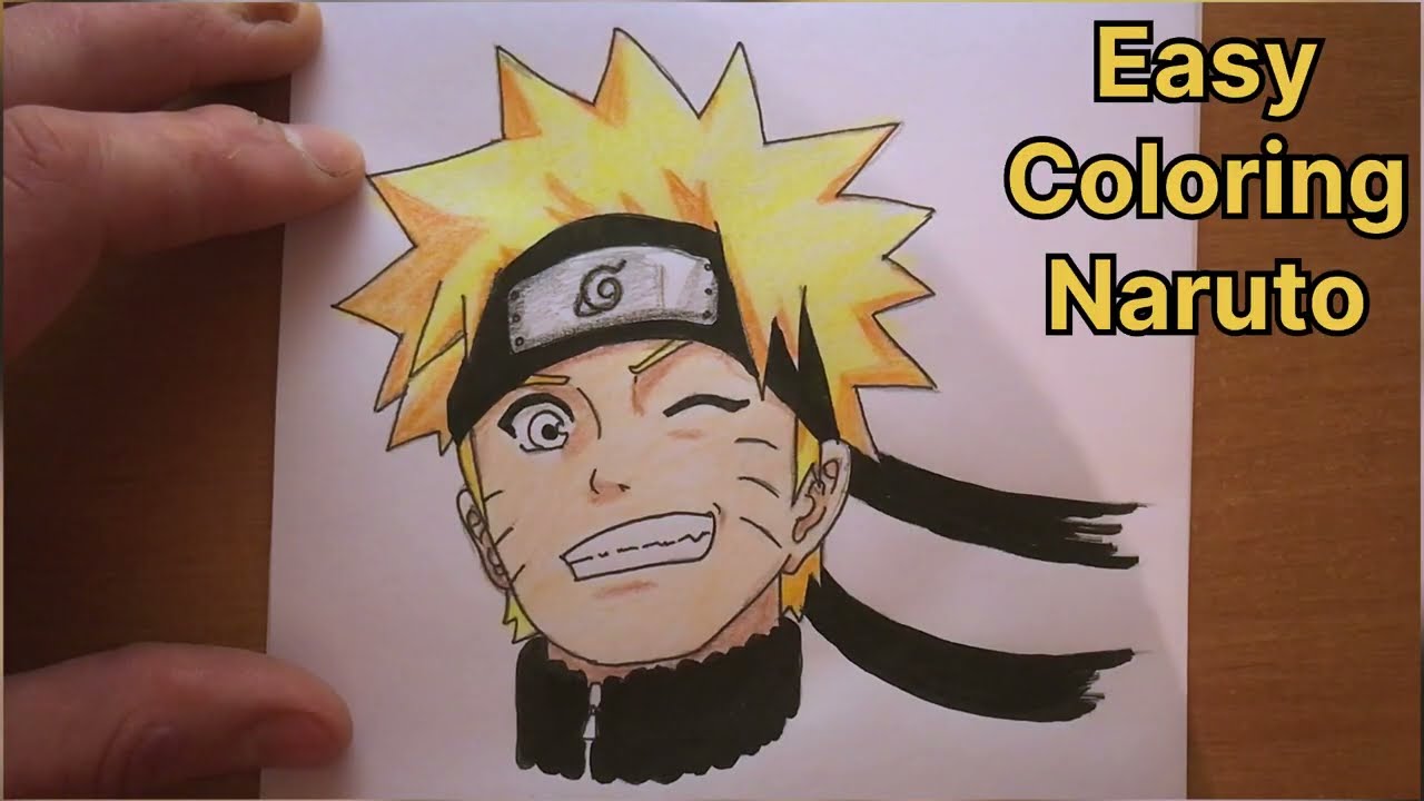 Easy coloring Naruto / step by step / lesson for beginers