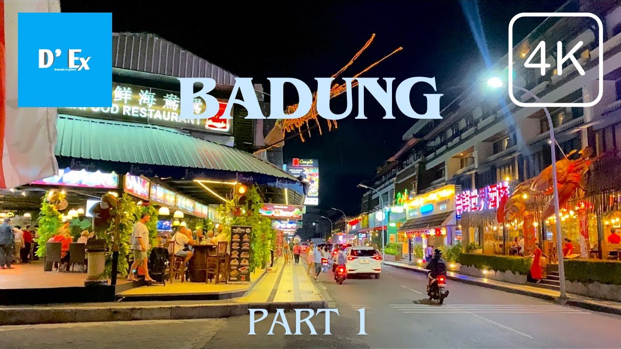 BADUNG,Bali Night Walk - Kuta (Part 1/2) 4K/60fps