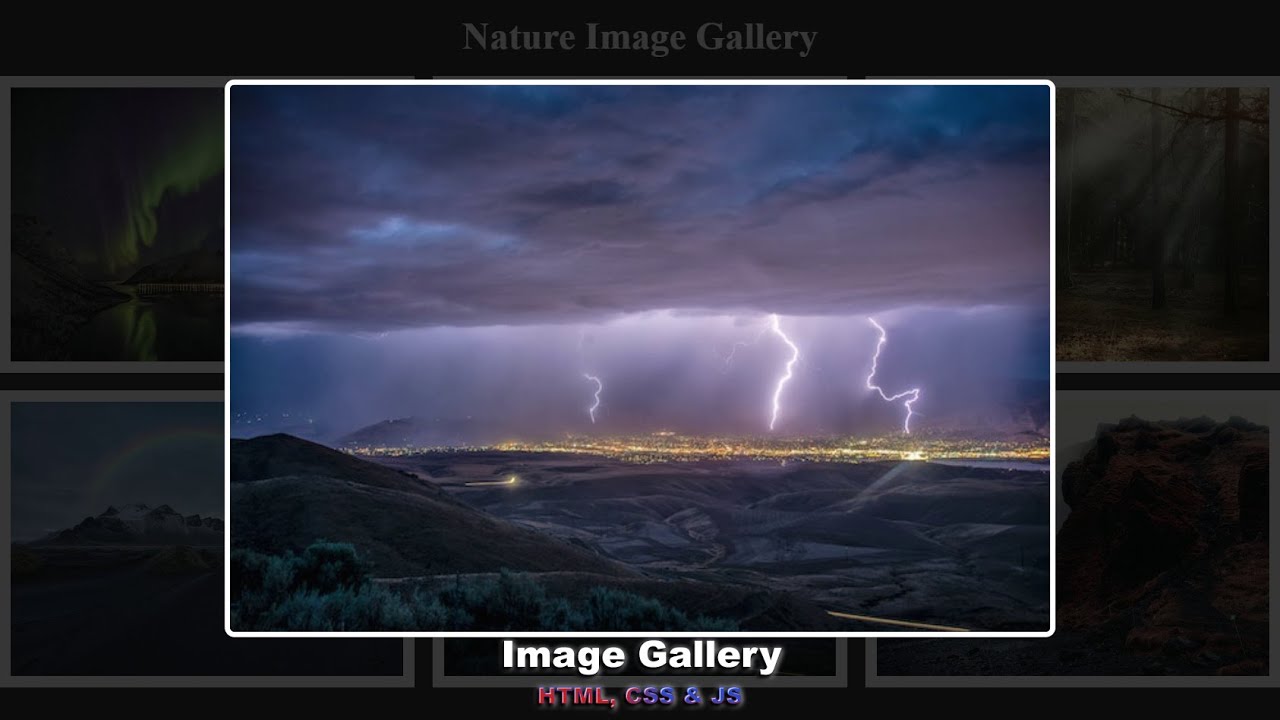 Галерея изображений используя HTML, CSS & JavaScript шаг за шагом || Pop-Up Image Gallery CSS & JS