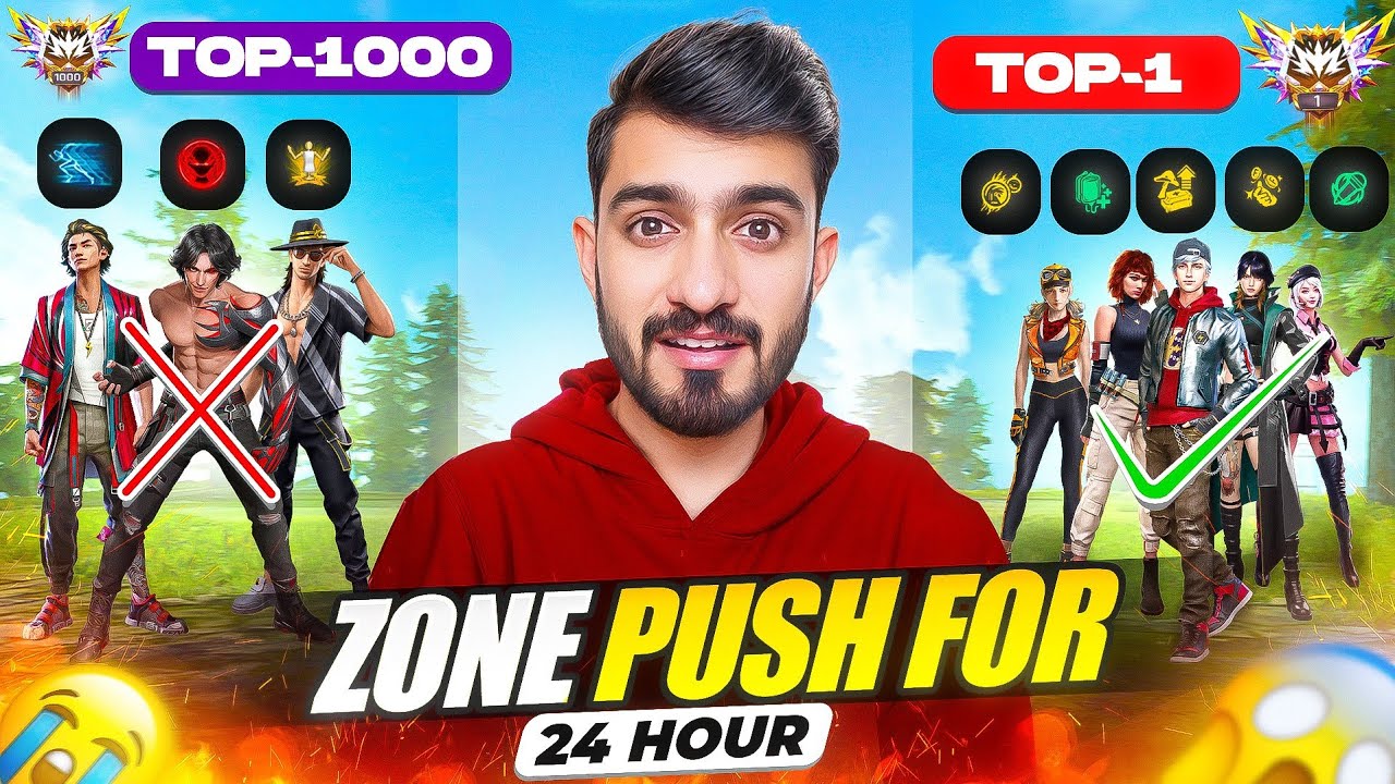 I BECAME A ZONE SURVIVER FOR 24 HOUR TO REACH TOP 1 IN INDIA