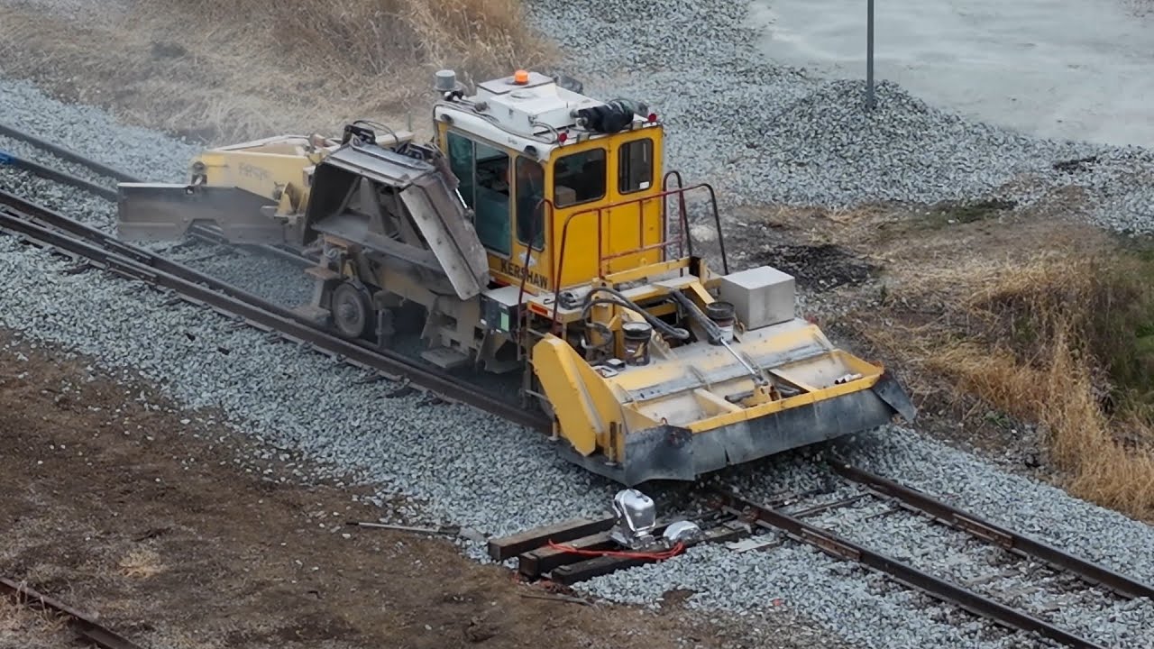 Ballast Regulator at Work: Aerial View #train