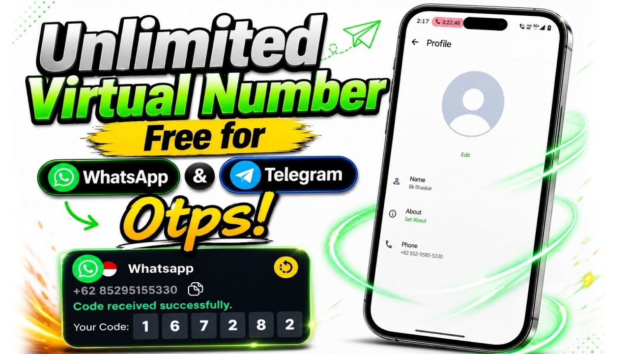Free Virtual WhatsApp Number | How to Create a WhatsApp Account Using a Fake Number | Best Apps f...
