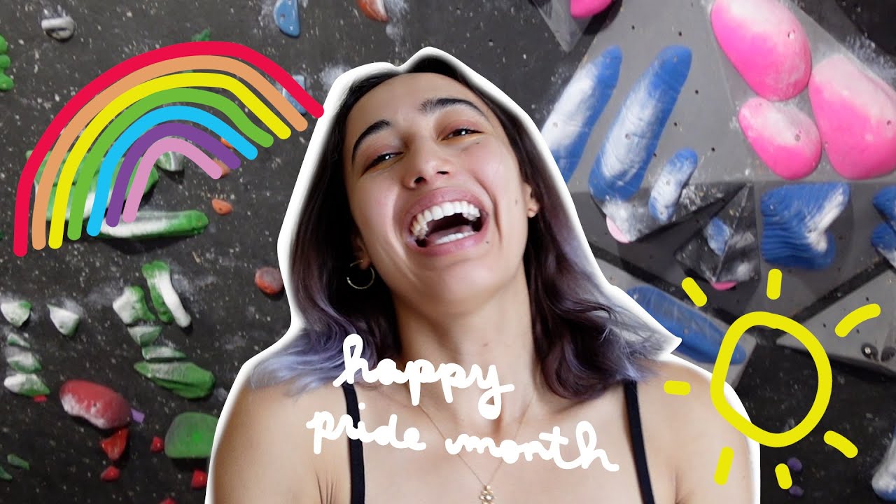 RAINBOW CLIMBING 🌈 happy pride month!!! 🌈 & maybe my best indoor bouldering session do date 🤩