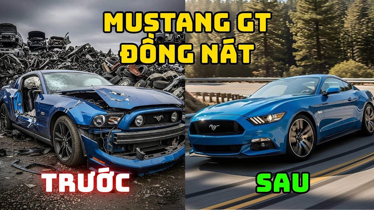 Phục Chế Siêu Xe Mustang GT 2024: Từ Xe Tai Nạn Đến 
