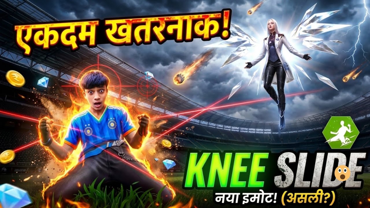 EKDAM KHATARNAK EMOTE! 🔥 NEW KNEE SLIDE EMOTE TEST & REVIEW