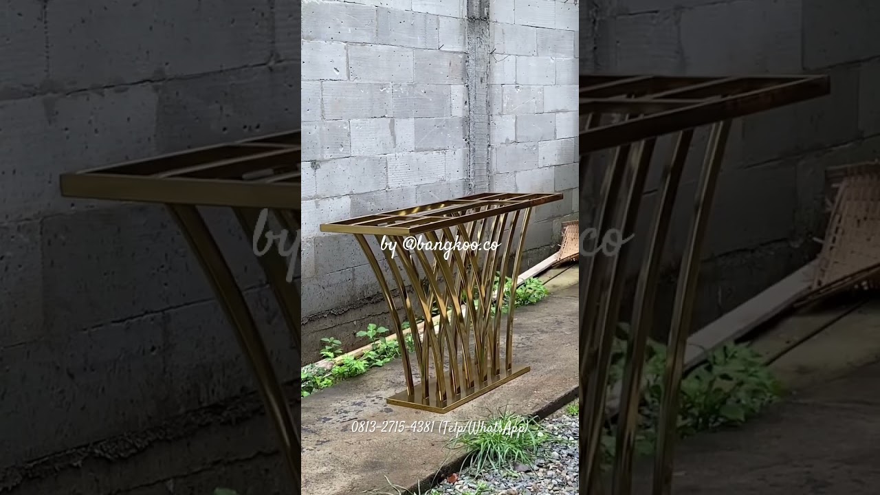 Meja Konsul Stainless Steel Mewah Modern Minimalis #mejakonsul #stainlesssteel #furniture #mebel