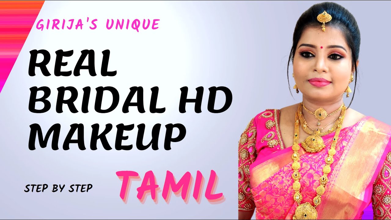Real Bridal HD Makeup Step By Step In Tamil-Girija's Unique.