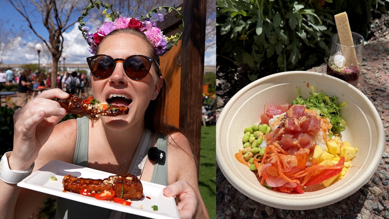 Trying NEW Disney Foods At EPCOT's Flower & Garden Festival 2026! Opening Day!