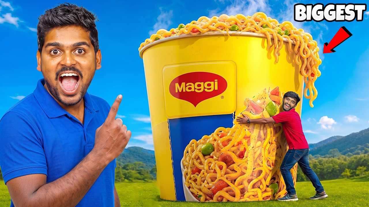 Making World's Biggest Maggi Cup Noodles 🔥🔥 Telugu Experiments