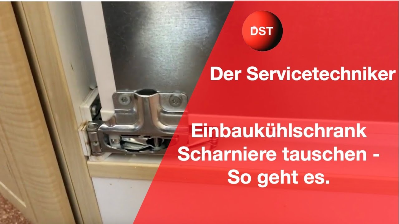 Scharnier defekt am Einbaukühlschrank- so einfach werden sie gewechselt