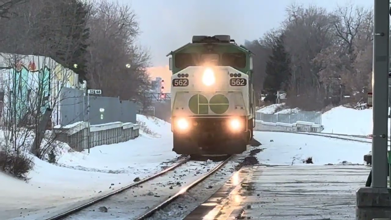 Go Trains and Via Trains at Danforth Go Station 