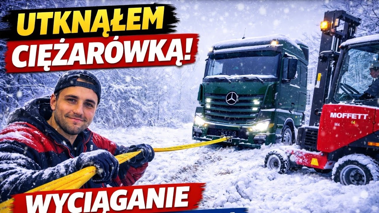 Zima dopadła i mnie, ale nie marudzimy i sobie radzimy! Wyciąganie Mercedesa💪