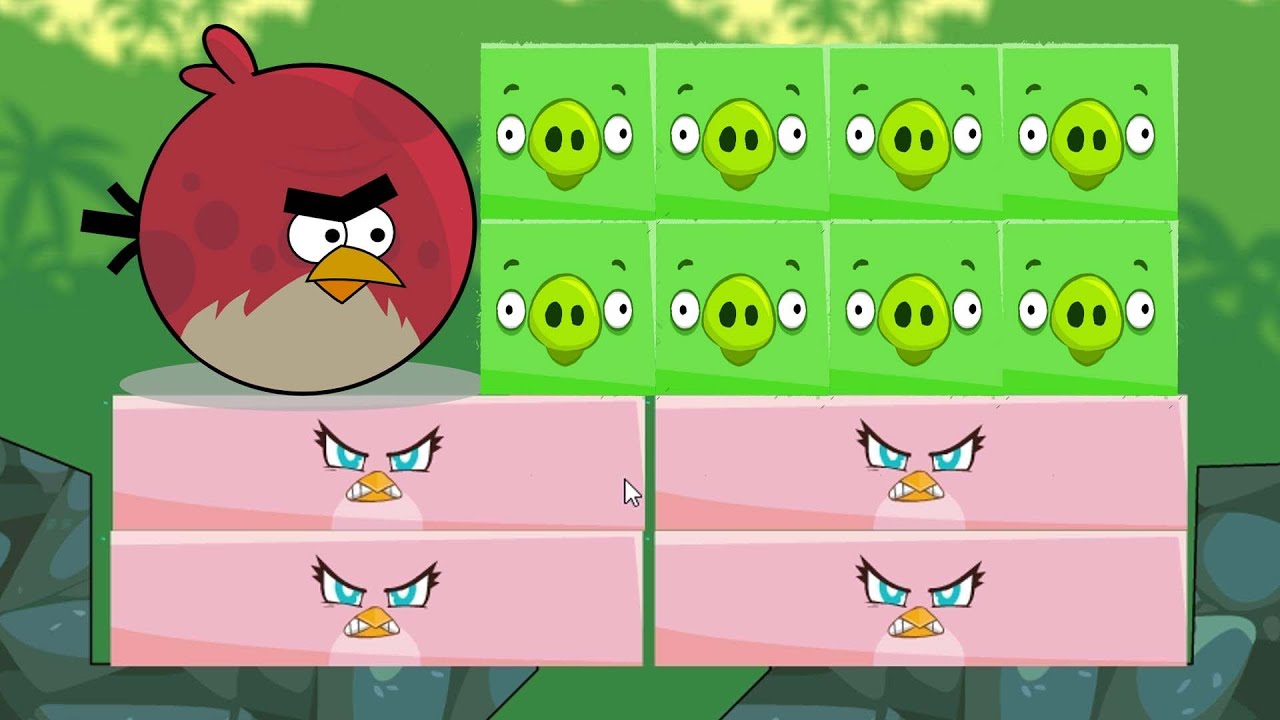 Angry Birds Kick Piggies - HELP TERENCE KICK ALL SMALL SQUARE PIGGIES TO RESCUE STELLA!