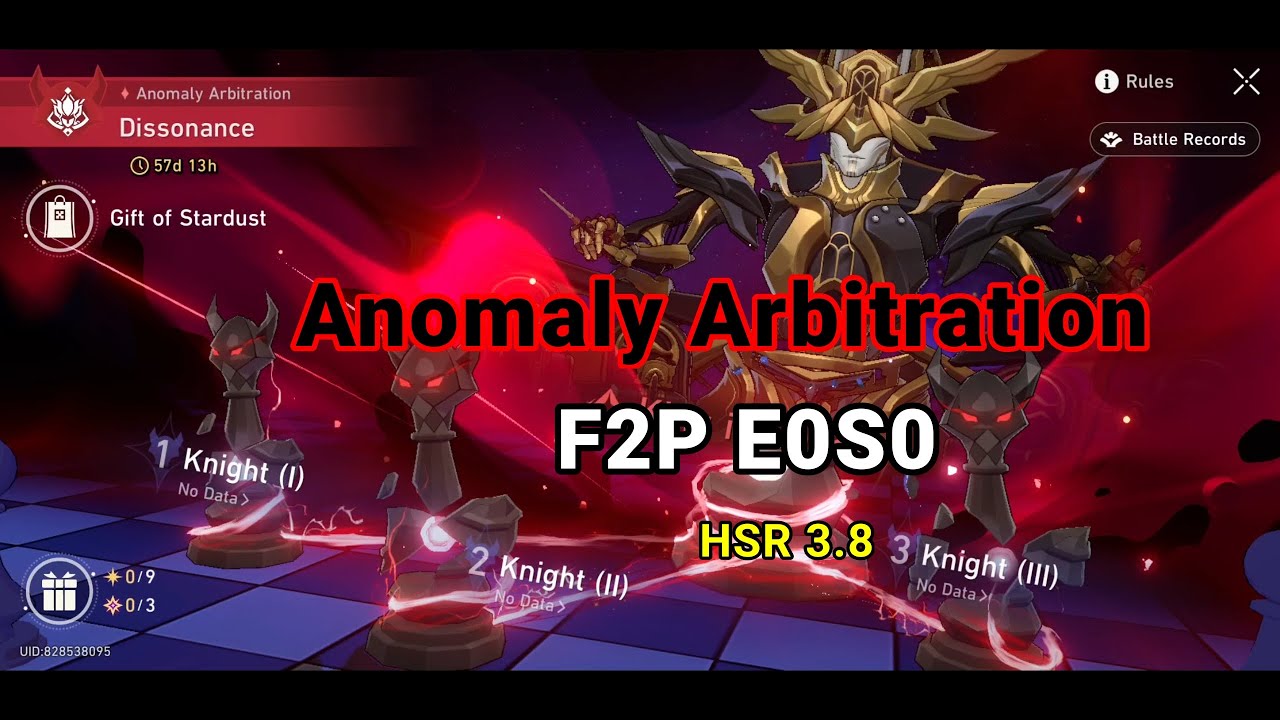 F2P E0S0 Anomaly Arbitration 3.8 HSR (Full Battle)