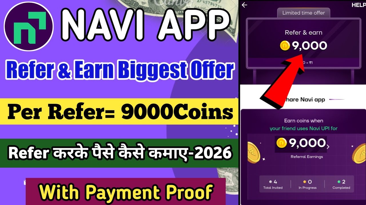 Navi app refer and earn 9000| Navi refer and earn | New refer and earn app today 2026