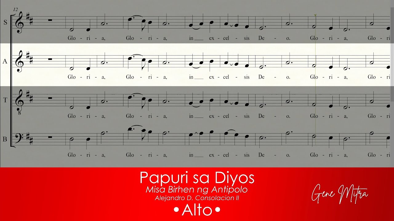 Gloria (Misa Birhen ng Antipolo) | Papuri sa Diyos • Alto Guide