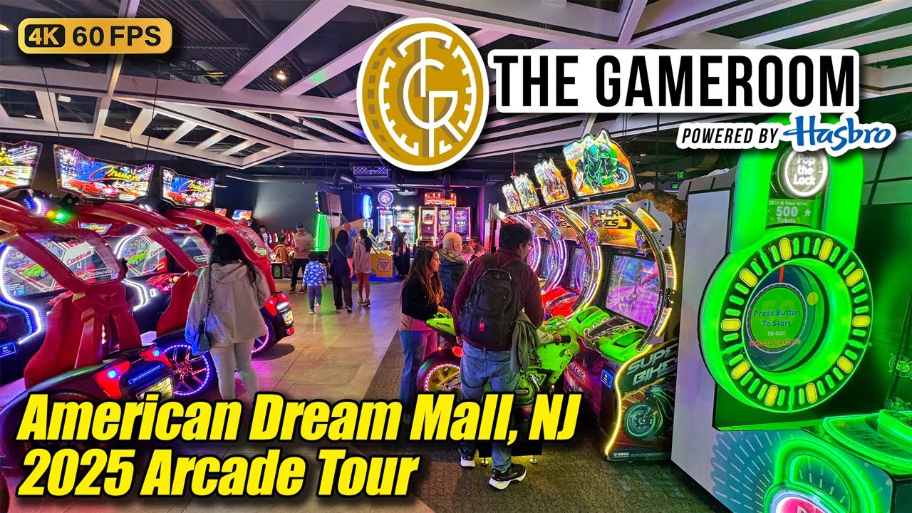 The Gameroom Powered By Hasbro (American Dream NJ), October 2025 arcade tour, new 4K walkthrough