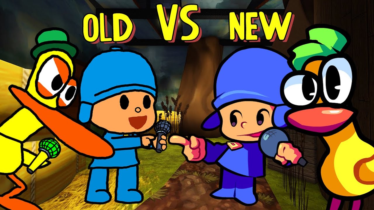 OLD Pocoyo vs NEW Pocoyo - Rainbow Friends Song (FNF Mod)