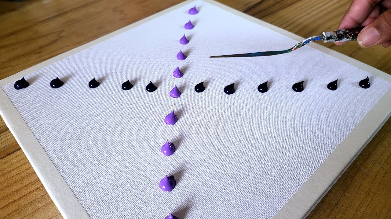 Easy & Satisfying / Abstract Painting Demo / Acrylic Painting Technique / Palette Knife Technique