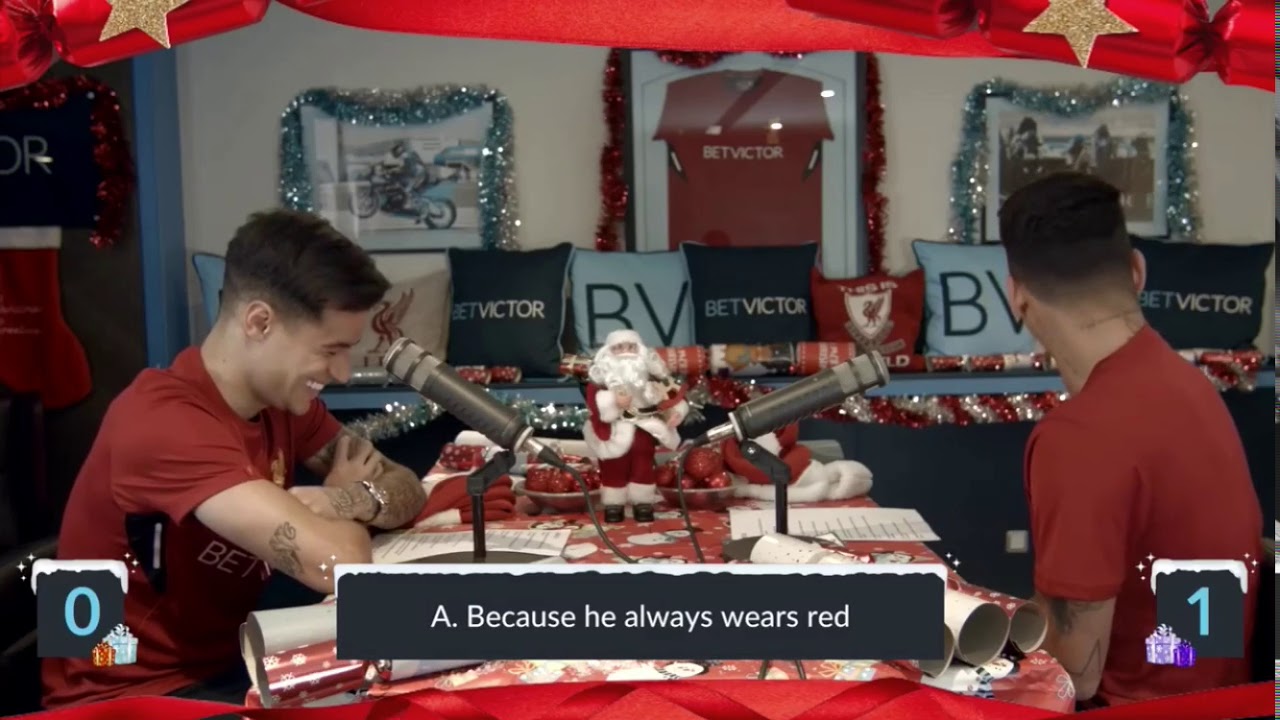 Christmas try not to laugh challenge Coutinho vs Firmino
