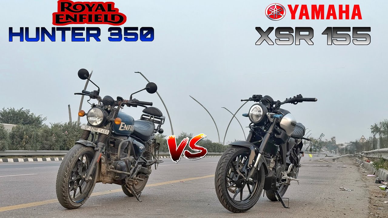 Cafe Racer VS Cafe Racer |HUNTER350 VS XSR155| Drag Race Shocking Results😱😱
