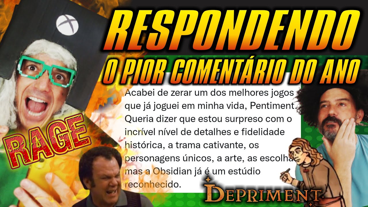 Respondendo o PIOR COMENT&Aacute;RIO DO ANO de um CaiSHIT, claro! #pentiment
