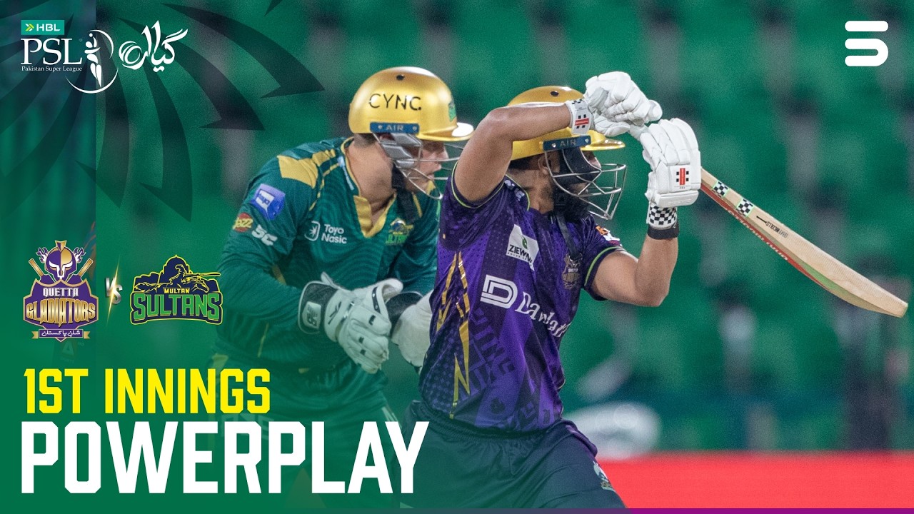 1st Innings Powerplay | Quetta Gladiators vs Multan Sultans | Match 13 | HBL PSL 11 | MZB1U